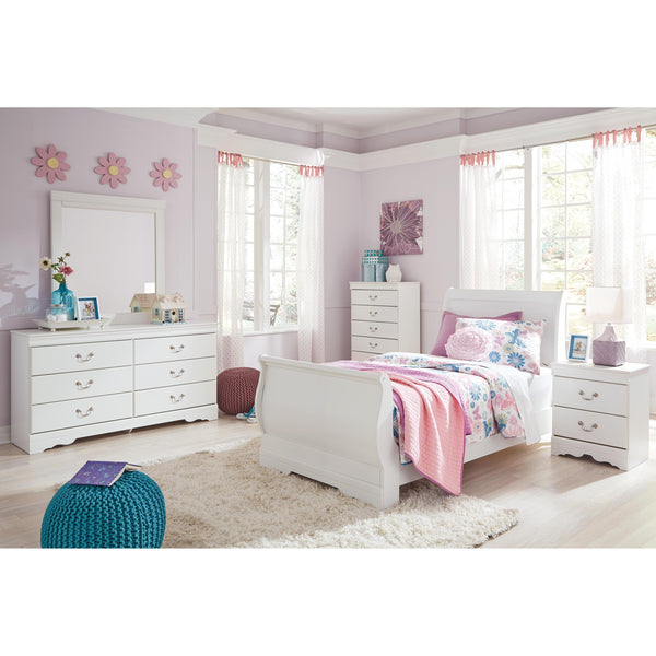 Signature Design by Ashley Anarasia B129B10 6 pc Twin Sleigh Bedroom Set IMAGE 1