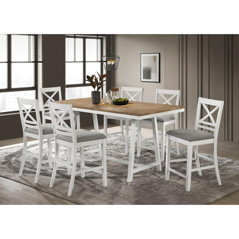 Coaster Furniture Hollis 122248-S7 7 pc Counter Height Dining Set IMAGE 1