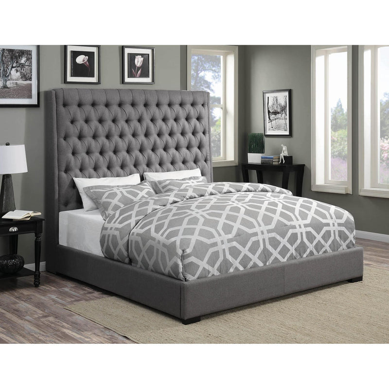 Coaster Furniture Camille California King Upholstered Platform Bed 300621KW IMAGE 4