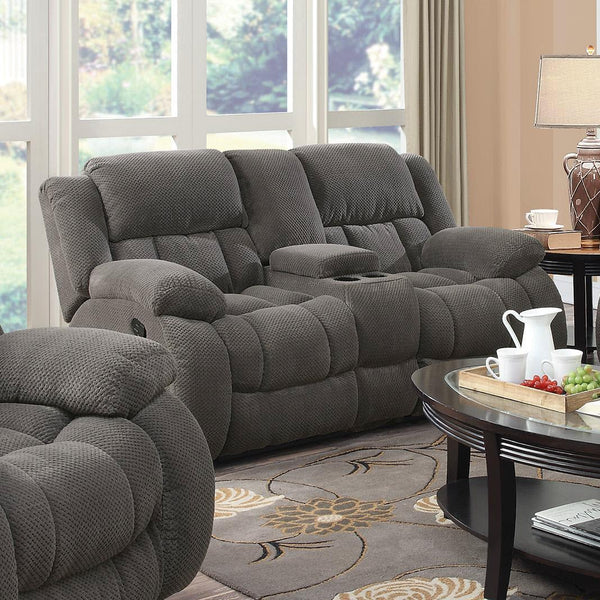 Coaster Furniture Weissman Manual Reclining Fabric Loveseat 601922 IMAGE 1