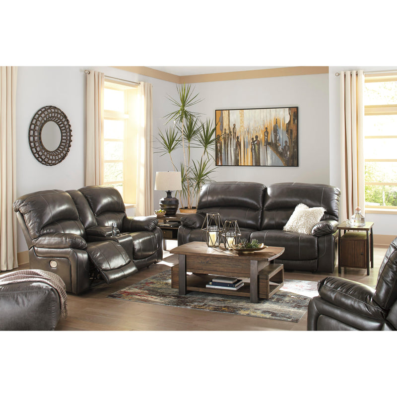 Signature Design by Ashley Hallstrung Power Reclining Leather Match Loveseat U5240318 IMAGE 13