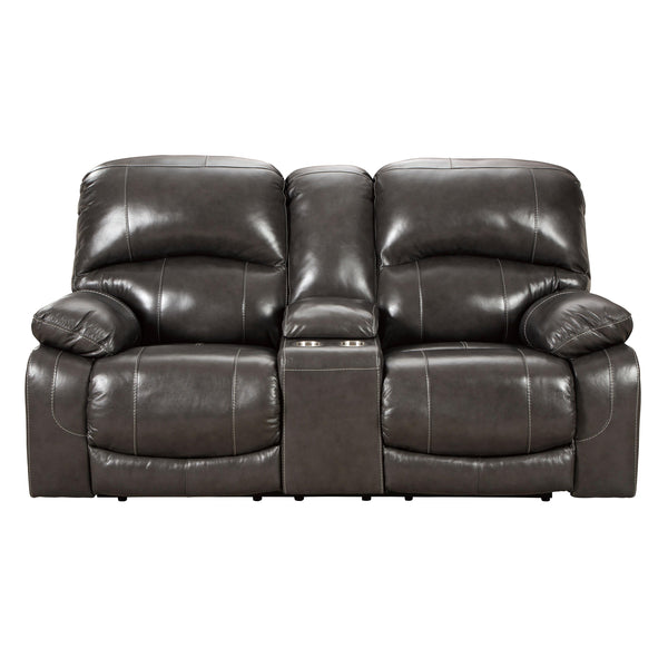 Signature Design by Ashley Hallstrung Power Reclining Leather Match Loveseat U5240318 IMAGE 1