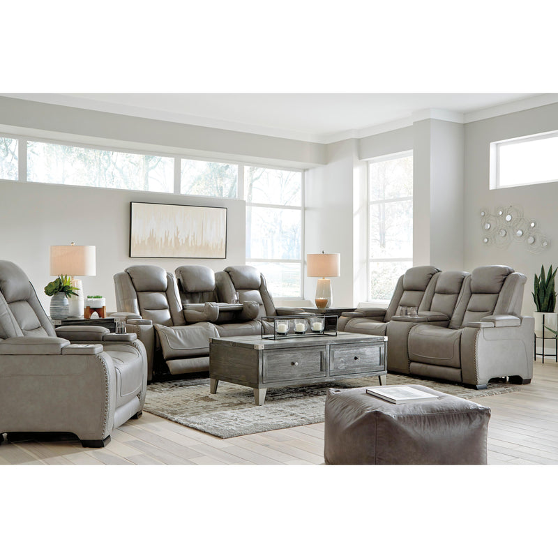 Signature Design by Ashley The Man-Den Power Reclining Leather Match Sofa U8530515 IMAGE 17