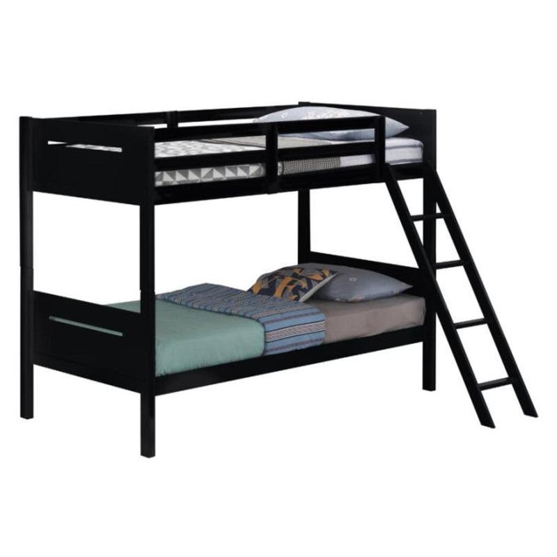 Coaster Furniture Littletown 405051BLK Twin over Twin Bunk Bed IMAGE 4