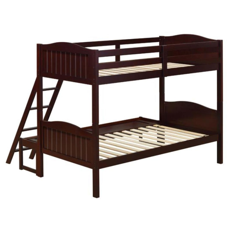 Coaster Furniture Littletown 405054BRN Twin over Full Bunk Bed IMAGE 2