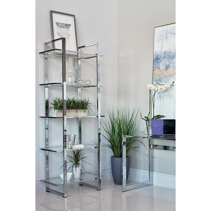 Coaster Furniture Hartford 805538 Glass Shelf Bookcase IMAGE 2