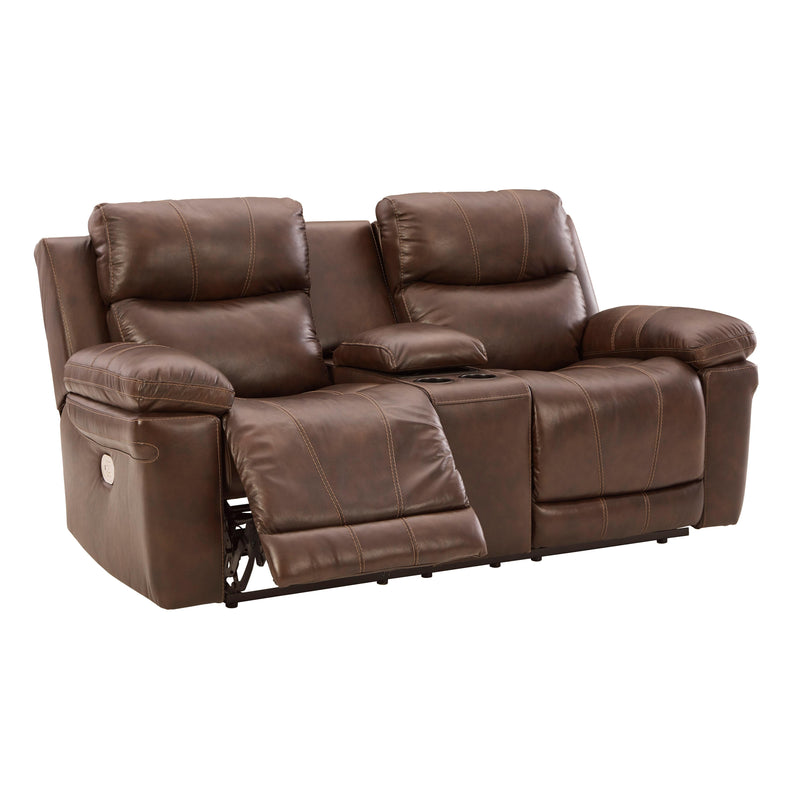 Signature Design by Ashley Edmar Power Reclining Leather Match Loveseat U6480518 IMAGE 1