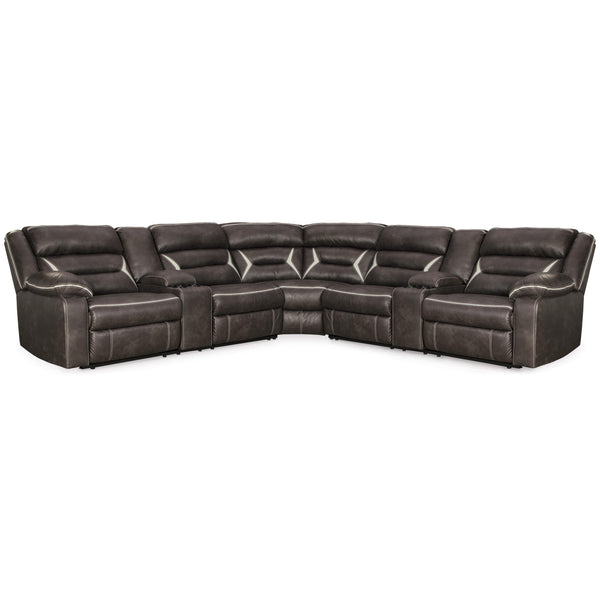 Signature Design by Ashley Kincord Power Reclining Leather Look 3 pc Sectional 1310459/1310477/1310473 IMAGE 1