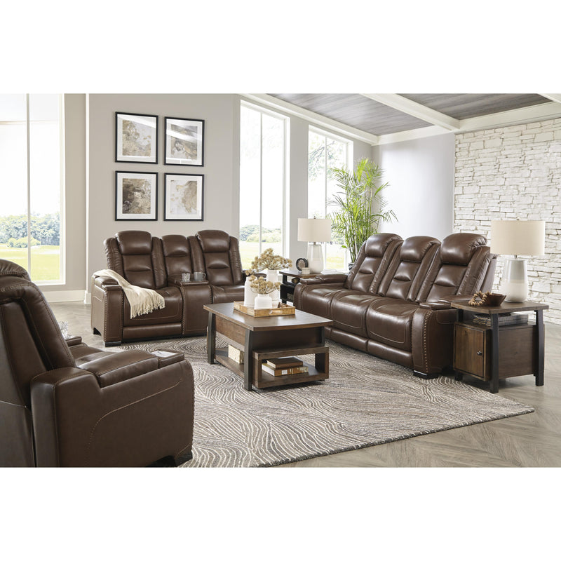 Signature Design by Ashley The Man-Den Power Reclining Leather Match Sofa U8530615 IMAGE 16