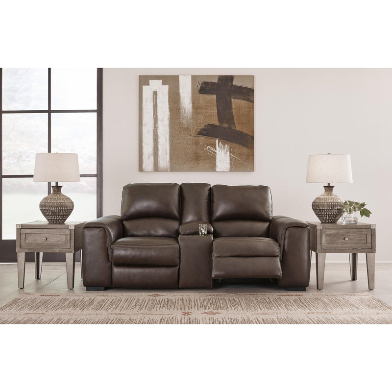 Signature Design by Ashley Alessandro Power Reclining Leather Match Loveseat U2550218 IMAGE 7