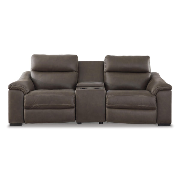 Signature Design by Ashley Salvatore Power Reclining Leather Loveseat U2630158/U2630157/U2630162 IMAGE 1