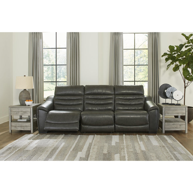 Signature Design by Ashley Center Line Power Reclining Leather Look 3 pc Sectional U6340458/U6340446/U6340462 IMAGE 3