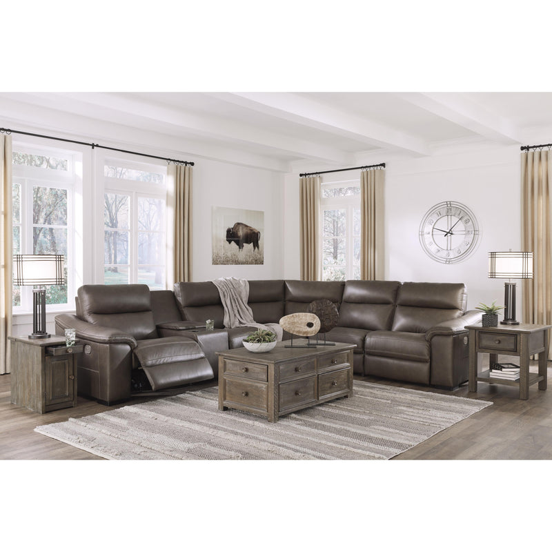 Signature Design by Ashley Salvatore Power Reclining Leather 6 pc Sectional U2630131/U2630146/U2630157/U2630158/U2630162/U2630177 IMAGE 4