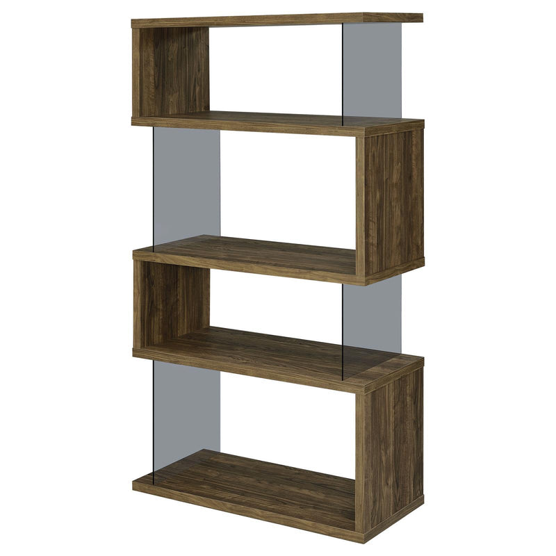 Coaster Furniture Emelle 802339 4-shelf Bookcase with Glass Panels IMAGE 4