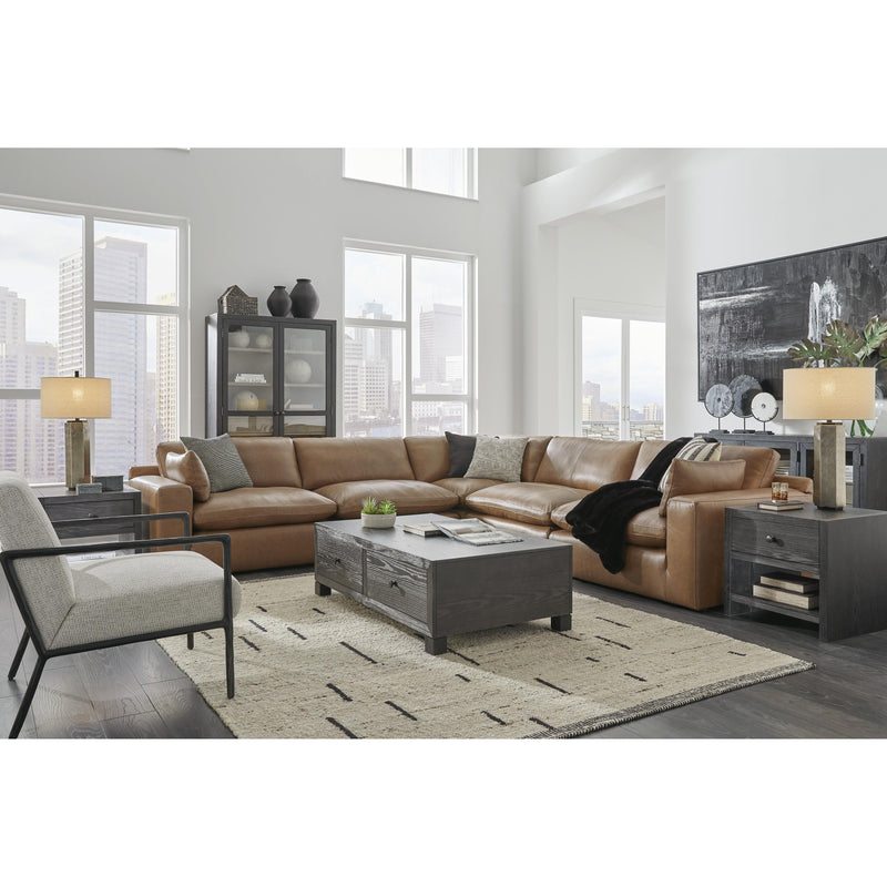 Signature Design by Ashley Emilia Leather 5 pc Sectional 3090164/3090146/3090177/3090146/3090165 IMAGE 4