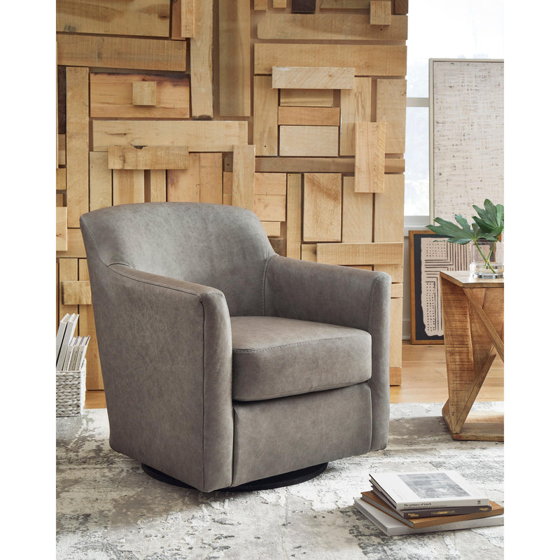 Signature Design by Ashley Bradney Swivel Leather Match Accent Chair A3000324 IMAGE 5