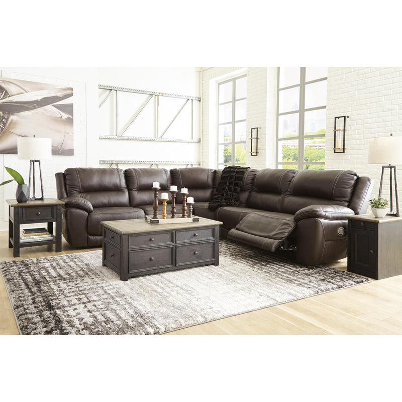 Signature Design by Ashley Dunleith Power Reclining Leather 5 pc Sectional U7160431/U7160446/U7160458/U7160462/U7160477 IMAGE 5