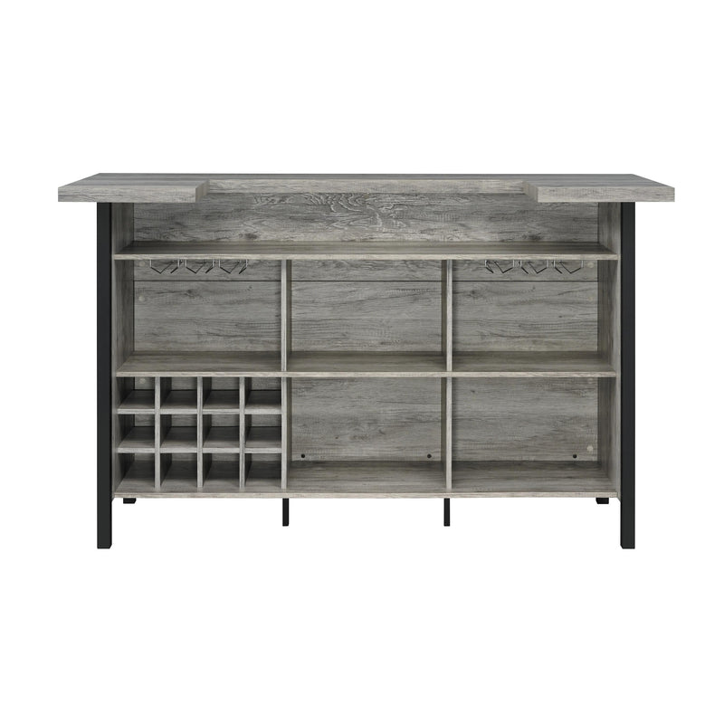 Coaster Furniture Bellemore 182105 Rectangular Storage Bar Unit - Grey Driftwood/Black IMAGE 3