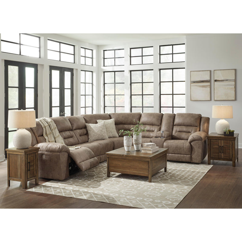 Signature Design by Ashley Ravenel Power Reclining Leather Look 4 pc Sectional 8310663/8310646/8310677/8310690 IMAGE 5