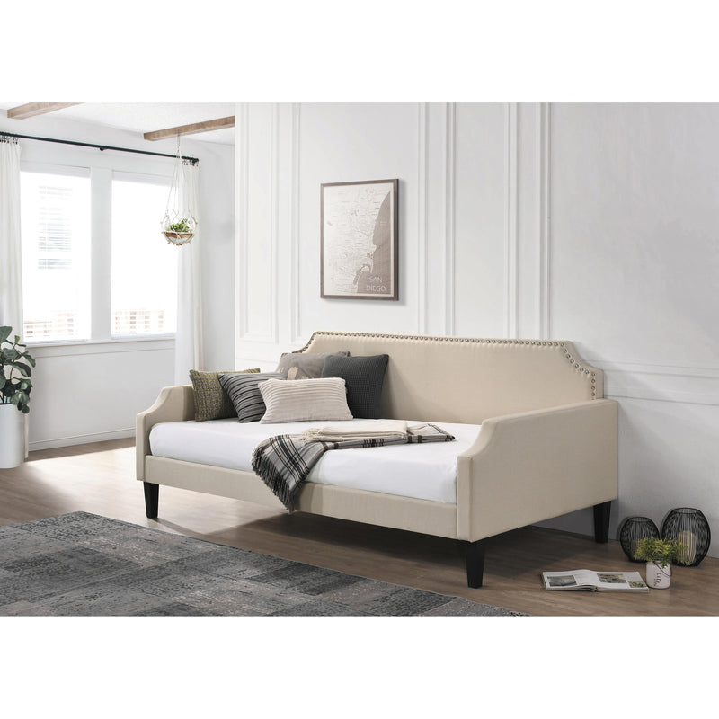 Coaster Furniture Olivia 300635 Upholstered Twin Daybed with Nailhead Trim - Taupe IMAGE 2