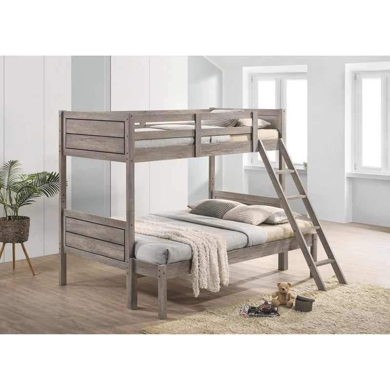 Coaster Furniture Ryder 400819 Twin over Full Bunk Bed - Weathered Taupe IMAGE 2