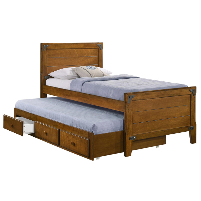 Coaster Furniture Granger 461371T Twin Captain’s Bed with Trundle - Rustic Honey IMAGE 1