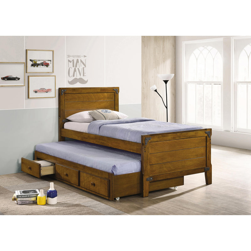 Coaster Furniture Granger 461371T Twin Captain’s Bed with Trundle - Rustic Honey IMAGE 2