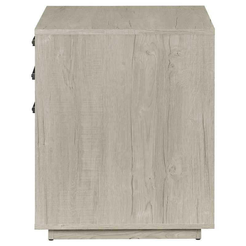 Coaster Furniture Loomis 805882 3-drawer Square File Cabinet - Whitewashed Grey IMAGE 7