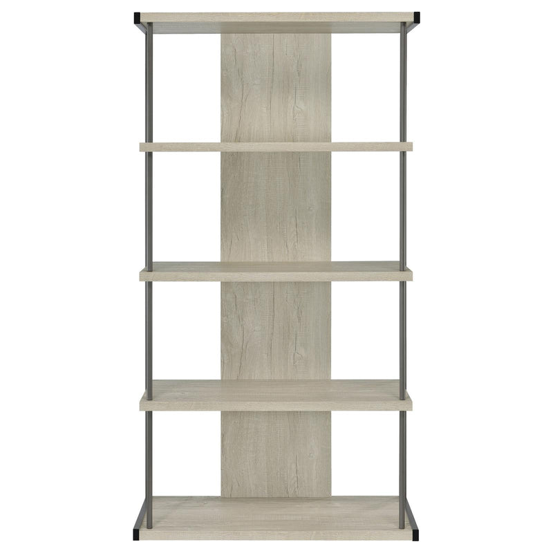 Coaster Furniture Loomis 805884 4-shelf Bookcase - Whitewashed Grey IMAGE 3