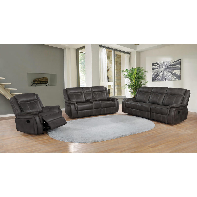 Coaster Furniture Lawrence Reclining Fabric Loveseat with Console 603505 IMAGE 3