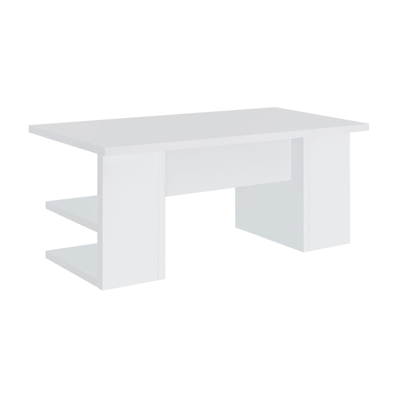 Coaster Furniture Alice 801455 Writing Desk White With Open Shelves - White IMAGE 5