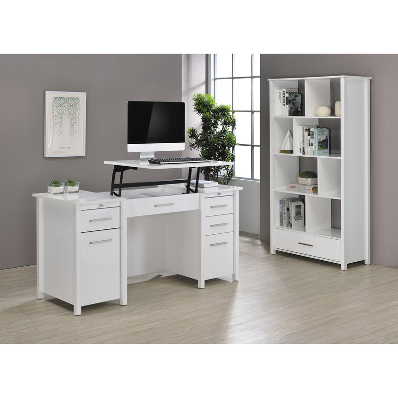 Coaster Furniture Dylan 801573 4-Drawer Lift Top Office Desk - White IMAGE 8