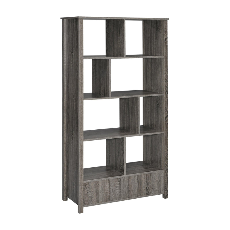 Coaster Furniture Dylan 801577 Rectangular 8-Shelf Bookcase - Weathered Grey IMAGE 6