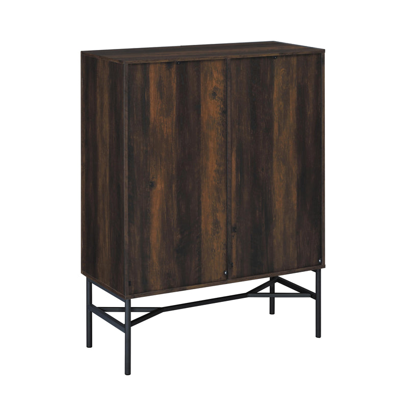 Coaster Furniture Bonilla 959625 2-Door Accent Cabinet with Glass Shelves - Dark Pine/Gunmetal IMAGE 6