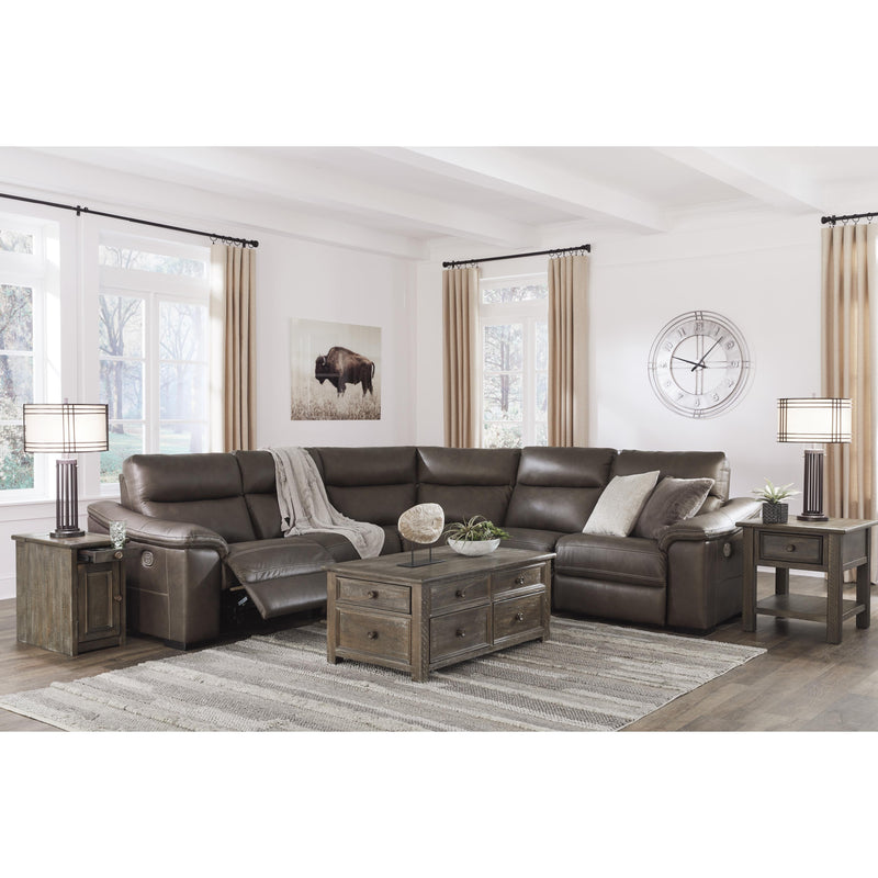 Signature Design by Ashley Salvatore Power Reclining Leather 5 pc Sectional U2630158/U2630146/U2630177/U2630146/U2630162 IMAGE 4