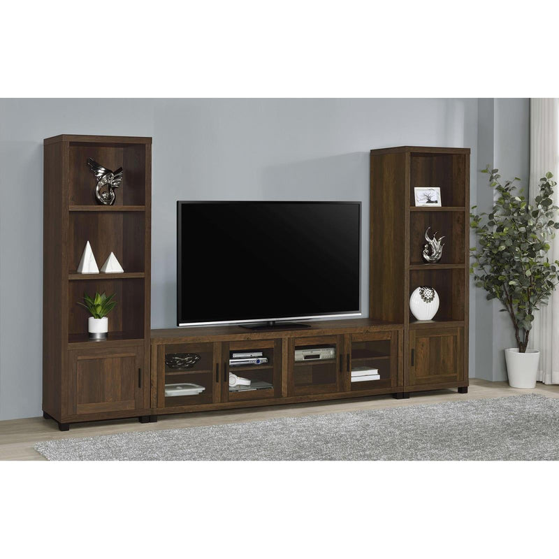 Coaster Furniture Sachin 736293-SET 3-piece Entertainment Center with 79" TV Stand - Dark Pine IMAGE 2