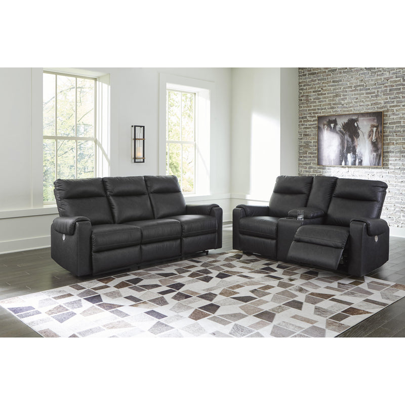 Signature Design by Ashley Axtellton Power Reclining Leather Look Sofa 3410587 IMAGE 10