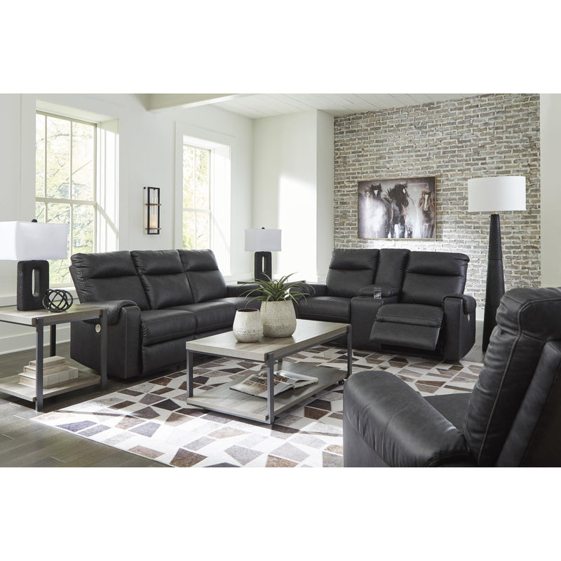 Signature Design by Ashley Axtellton Power Reclining Leather Look Sofa 3410587 IMAGE 13