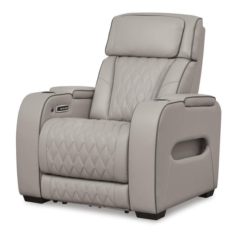 Signature Design by Ashley Boyington Power Leather Match Recliner U2710513 IMAGE 1