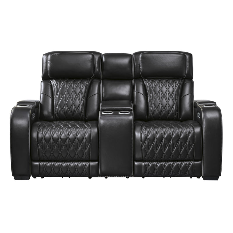 Signature Design by Ashley Boyington Power Reclining Leather Match Loveseat U2710618 IMAGE 3