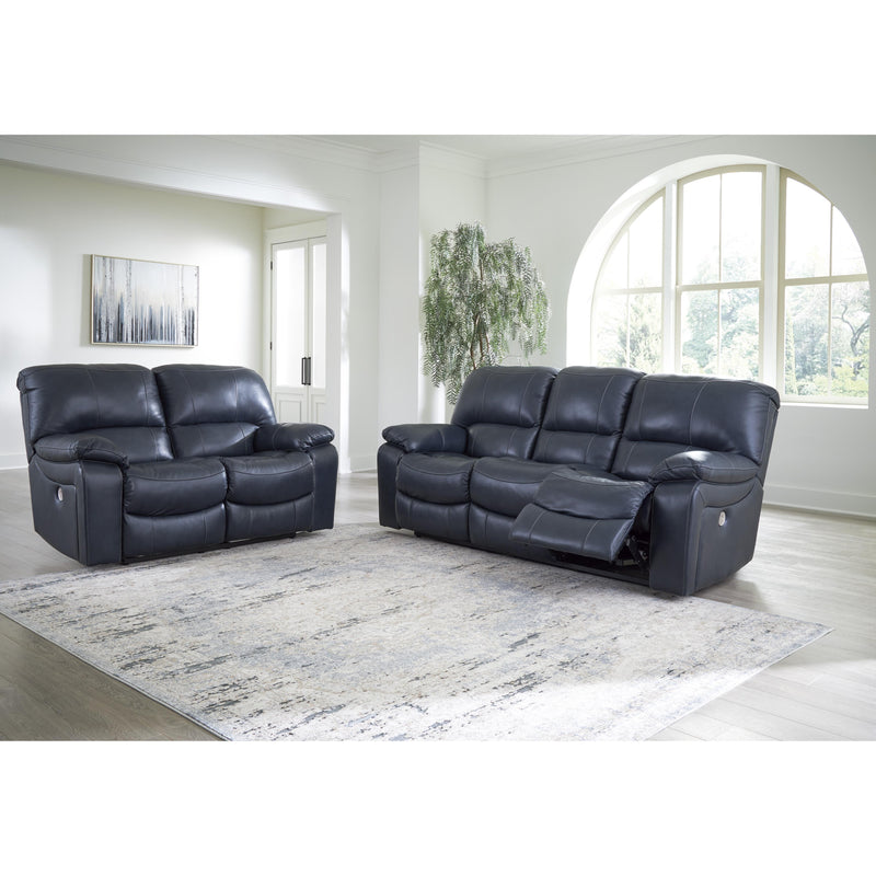 Signature Design by Ashley Leesworth Power Reclining Leather Match Loveseat U4380974 IMAGE 9