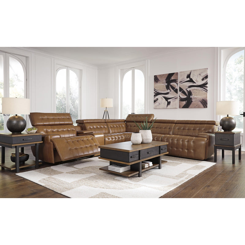 Signature Design by Ashley Temmpton Power Reclining Leather Match 6 pc Sectional U9270831/U9270846/U9270857/U9270858/U9270862/U9270877 IMAGE 4