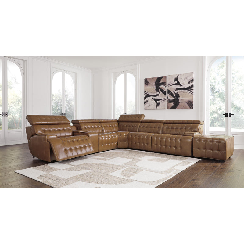 Signature Design by Ashley Temmpton Power Reclining Leather Match 6 pc Sectional U9270831/U9270846/U9270857/U9270858/U9270862/U9270877 IMAGE 7