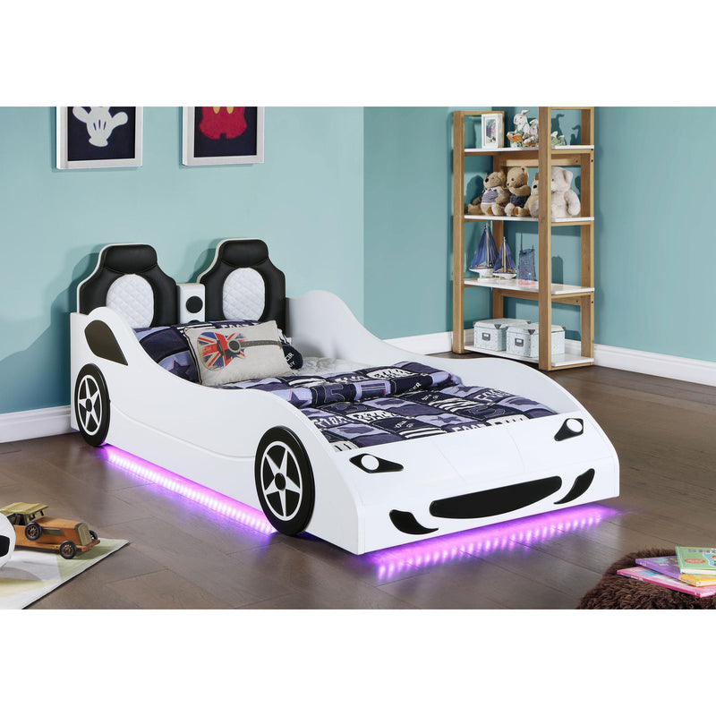 Coaster Furniture Cruiser 400477 Car Themed Twin Bed with Underglow Lights - White IMAGE 7