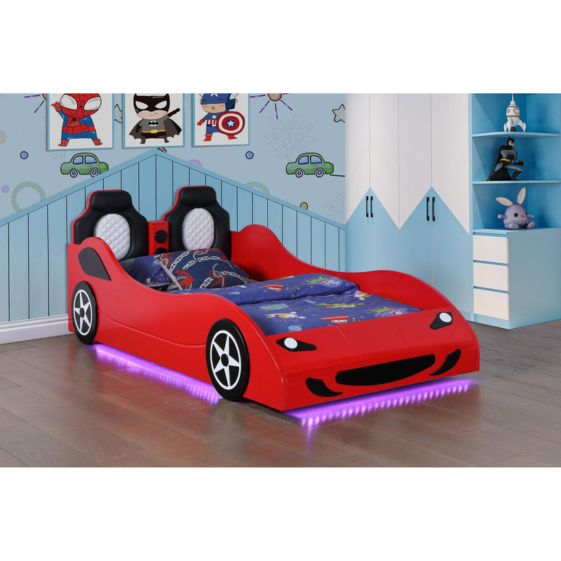 Coaster Furniture Cruiser 400479 Car Themed Twin Bed with Underglow Lights - Red IMAGE 7