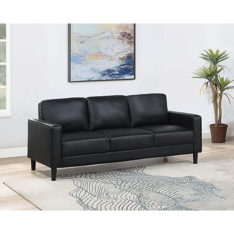 Coaster Furniture Ruth Stationary Leather Look Sofa 508361 IMAGE 2