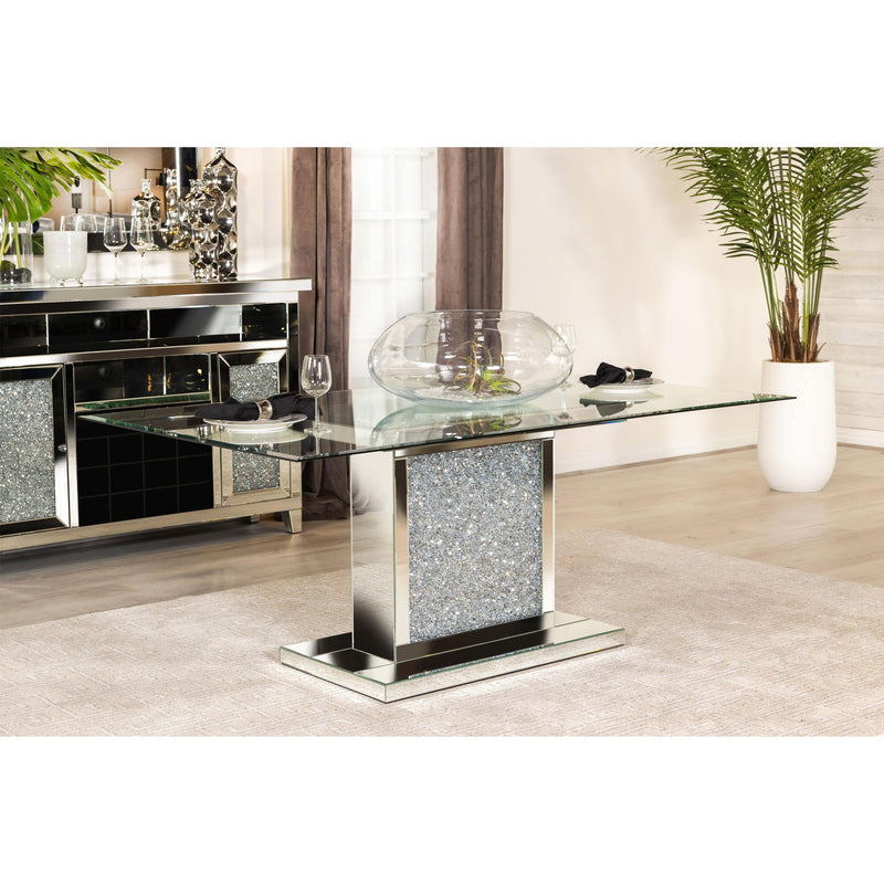 Coaster Furniture Marilyn Dining Table with Glass Top and Pedestal Base 115571N IMAGE 8