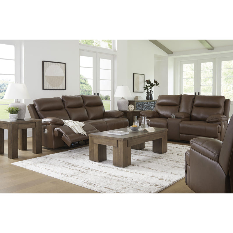 Signature Design by Ashley VonRyan Power Reclining Leather Match Loveseat with Console U1040018 IMAGE 11