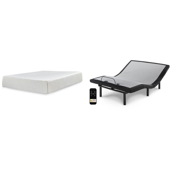 Sierra Sleep Chime 12 Inch Memory Foam M727M1 Queen Mattress and Adjustable Base IMAGE 1