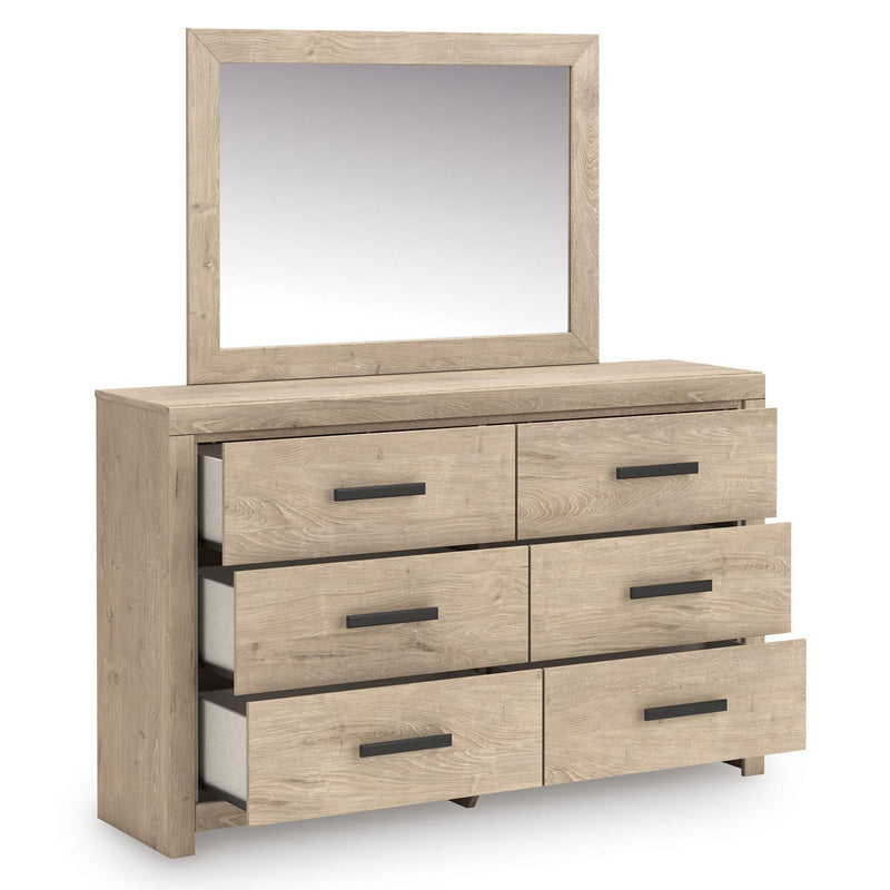 Signature Design by Ashley Sanginlane 6-Drawer Dresser with Mirror B3787-31/B3787-36 IMAGE 2